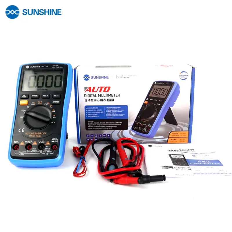 جهاز قياس متعدد رقمي SUNSHINE DT-17N بنطاق تلقائي وشاشة LCD