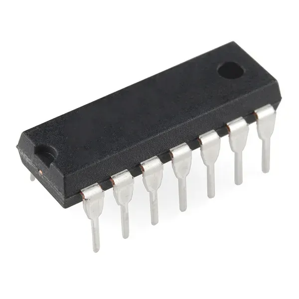 دائرة CD4007UB للأزواج المكملة والعاكس، غلاف DIP-14