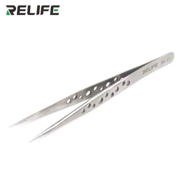 Relife SK-11 Straight Anti-Static Stainless Precision Tweezers