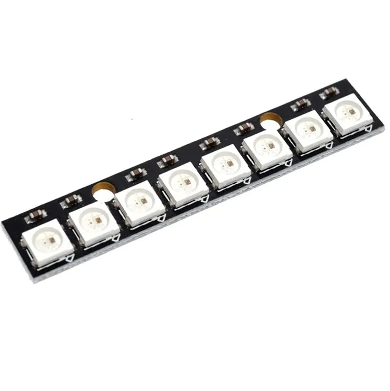 وحدة مصابيح RGB من نوع WS2812 5050 بثماني LEDs وطول 57 مم