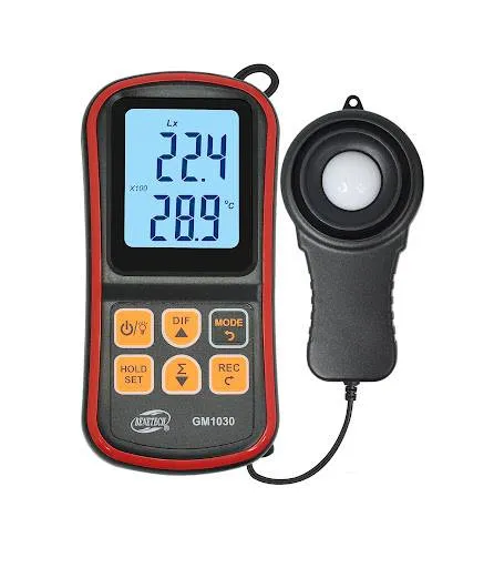 Split Type Lux Meter GM1030 with Temperature Measurement