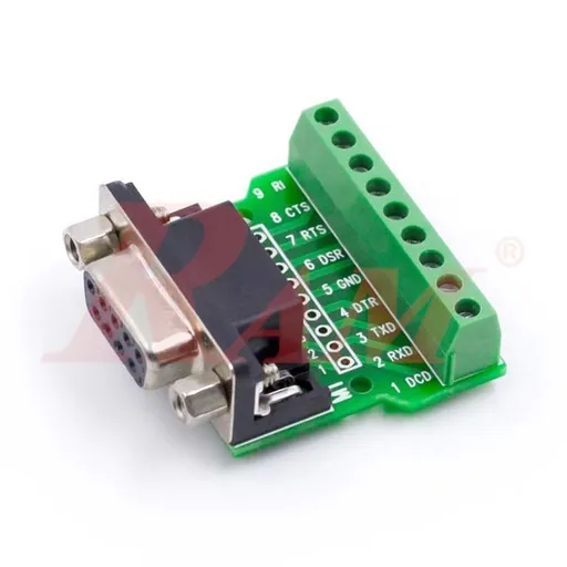 موصل DB9 أنثى على لوحة PCB مع مشابك براغي (DB40)
