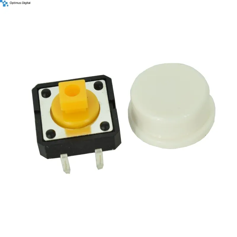 Round Tactile Switch Cap 12x12 mm - White