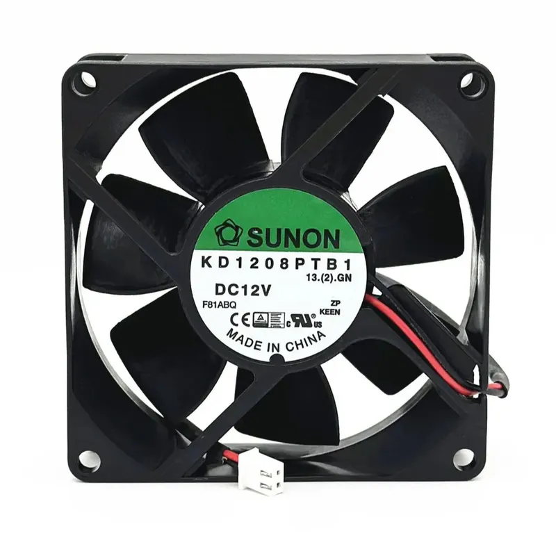 مروحة تبريد DC محورية من SUNON موديل KD1208PTB1 بجهد 12 فولت وقدرة 2.6 واط