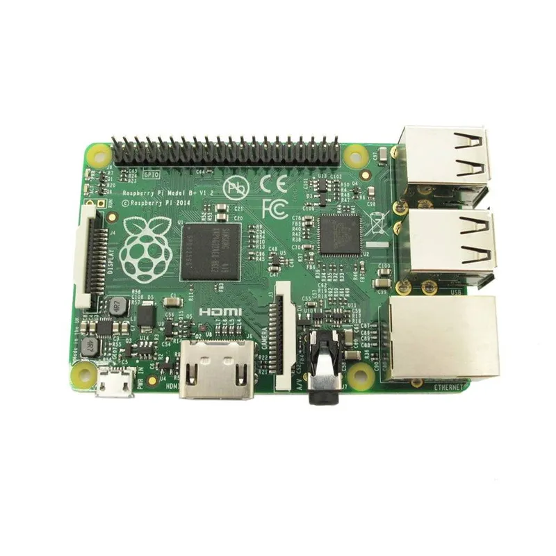 حاسوب Raspberry Pi Model B+ (ذاكرة 512 ميجابايت، 40 طرف GPIO)