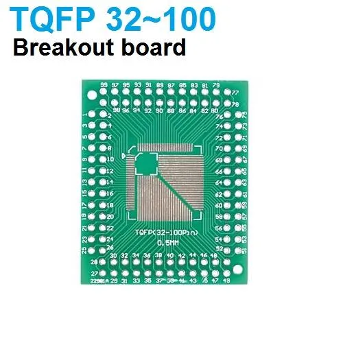 لوحة محول SMD لدوائر TQFP بعدد أطراف من 32 إلى 100