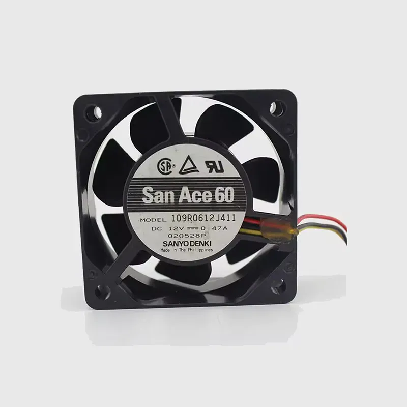 SANYO 109R0612J411 Cooling Fan 12VDC 0.47A 60x60x25mm