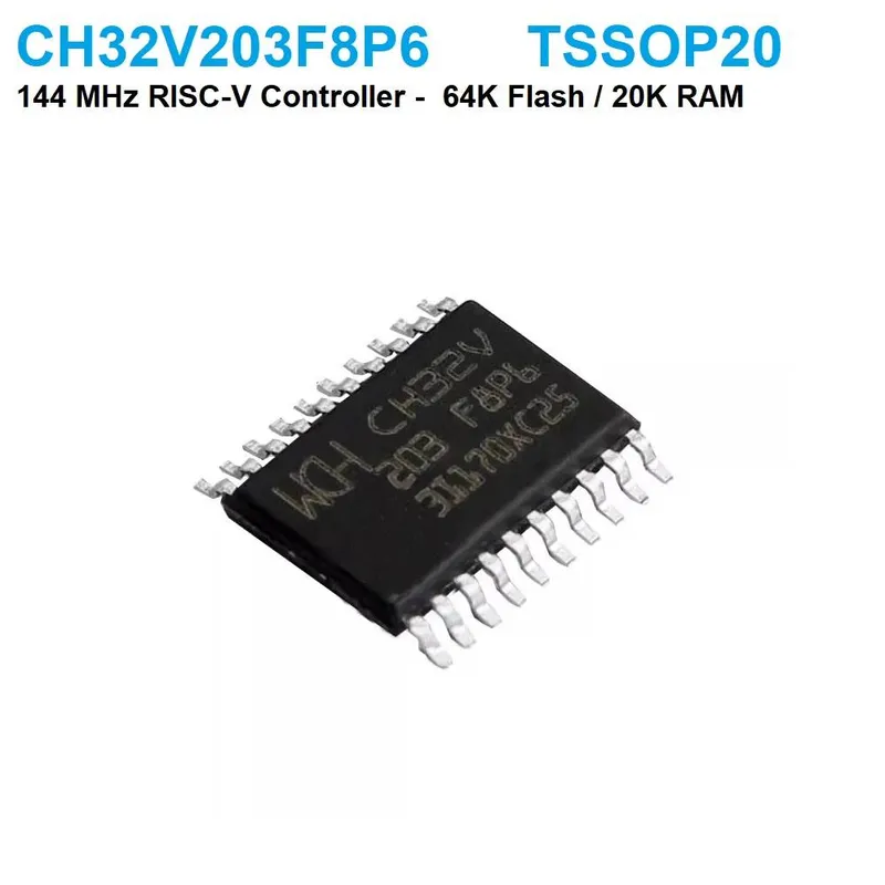 CH32V203F8P6 TSSOP20 RISC-V 144MHz Microcontroller