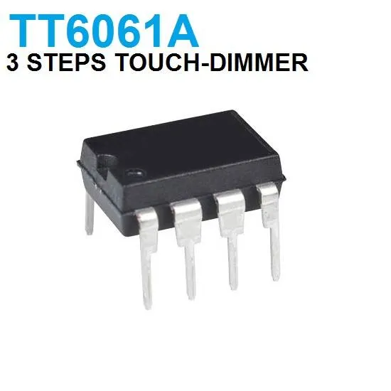دائرة تحكم TT6061A للتحكم بالإضاءة باللمس بثلاث مستويات بغلاف DIP-8