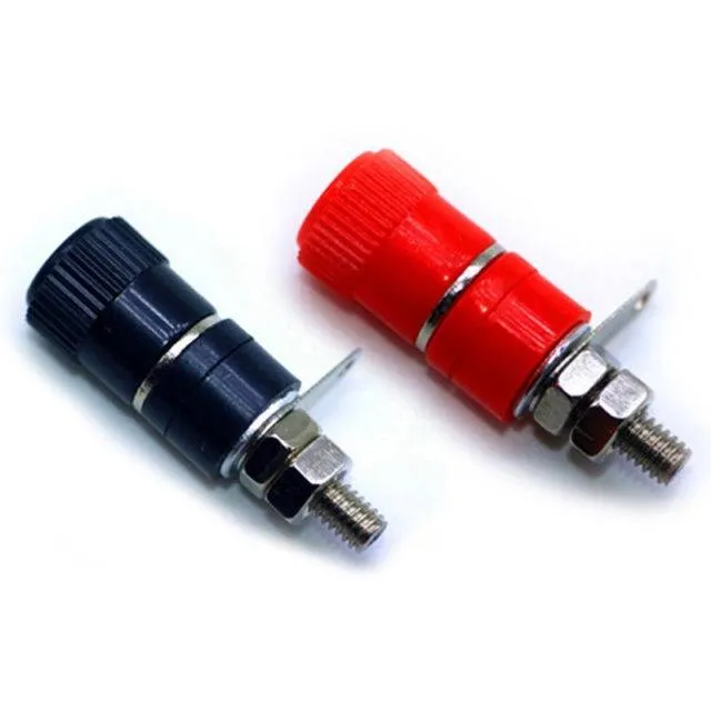 Red and Black Binding Post Female Jack for 4mm Banana Plugs