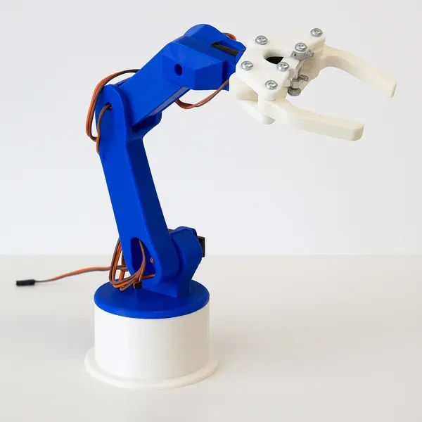 3D Printed Robotic Arm Kit 5DOF (3x MG995 + 3x SG90 Servos)