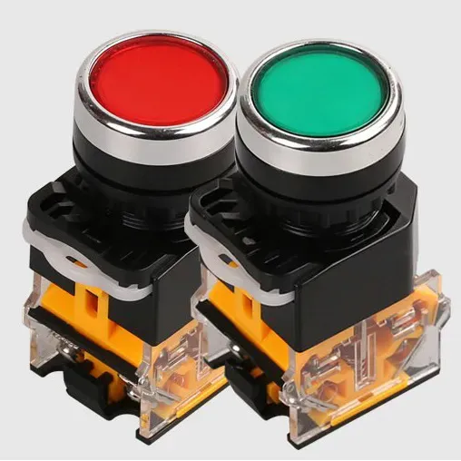 LA38 22mm Momentary Push Button Switch Heavy Duty Red/Green