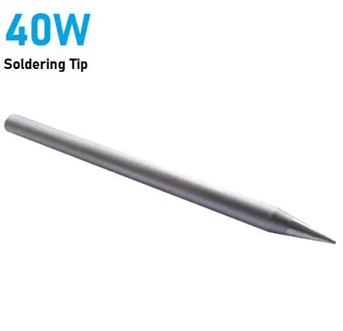 Replacement Pointed Soldering Iron Tip 40W Lead-Free, Pencil Type