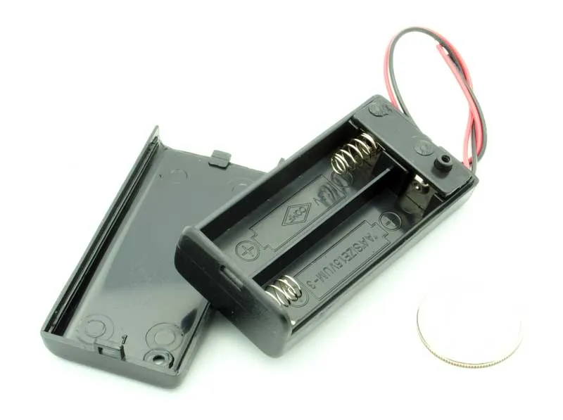 Battery Holder 2xAA with ON/OFF Switch