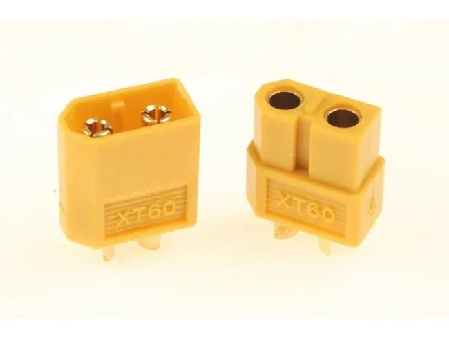 Nylon XT60 Male and Female Connector Pair, Yellow