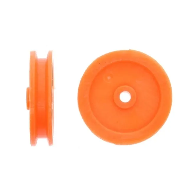 J347Y 2x17mm Yellow Plastic Micro Motor Pulley