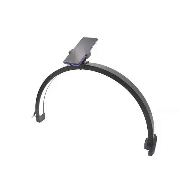 HD-M13x Half Moon LED Desk Lamp 20W with Phone Clip, Black