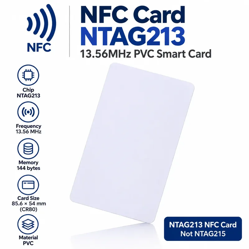 بطاقة NFC من نوع NTAG213 بتردد 13.56 ميجاهرتز