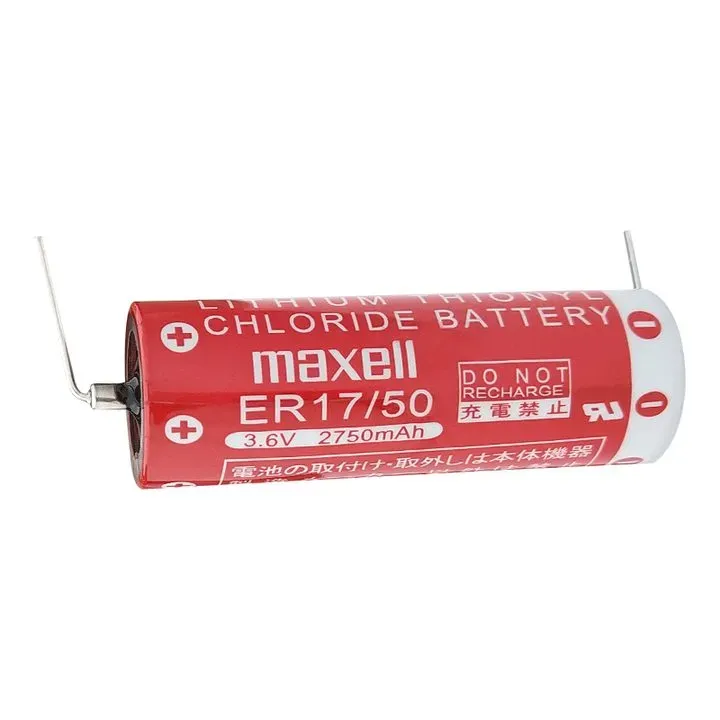 Maxell ER17/50 Lithium Battery 3.6V 2750mAh with Pins