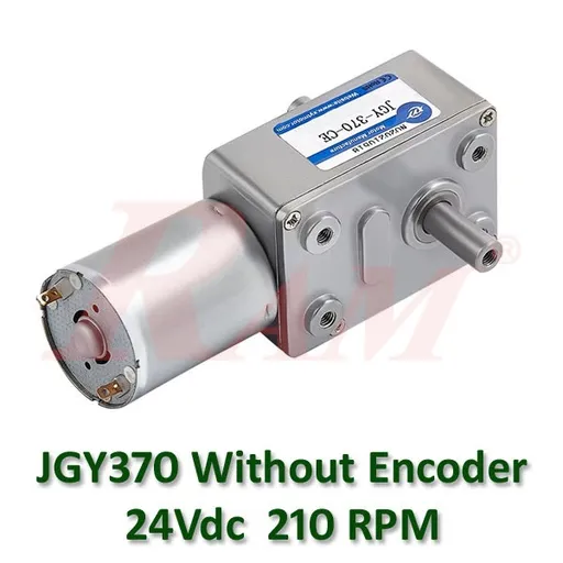 JGY370 Hollow Shaft DC Geared Motor 24V 210 RPM High Torque