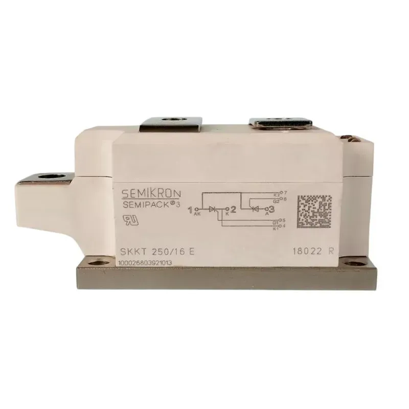 وحدة ثايرستور مزدوجة SEMIKRON SKKT 250/16E، 1.6kV و250A