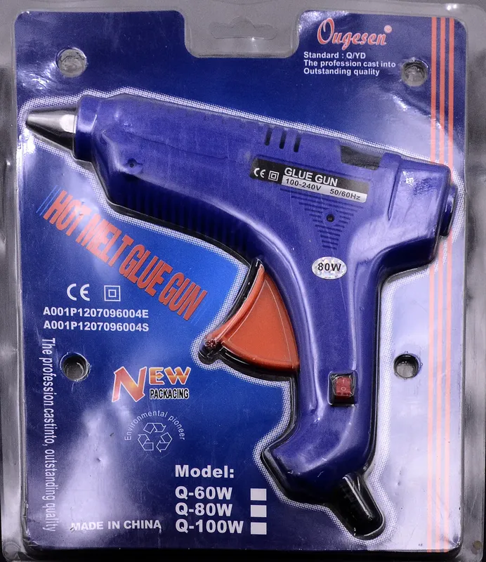 Electric Hot Melt Trigger Glue Gun Q-80W, 80 W, White