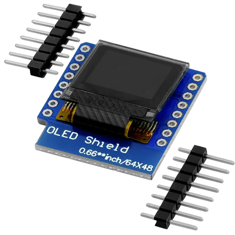 WeMos D1 Mini OLED Shield 0.66 inch 64x48 I2C SSD1306