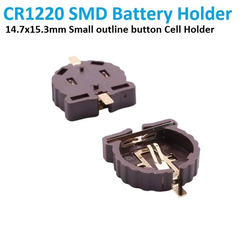 CR1220 3V Coin Cell Battery Holder, SMD Mount