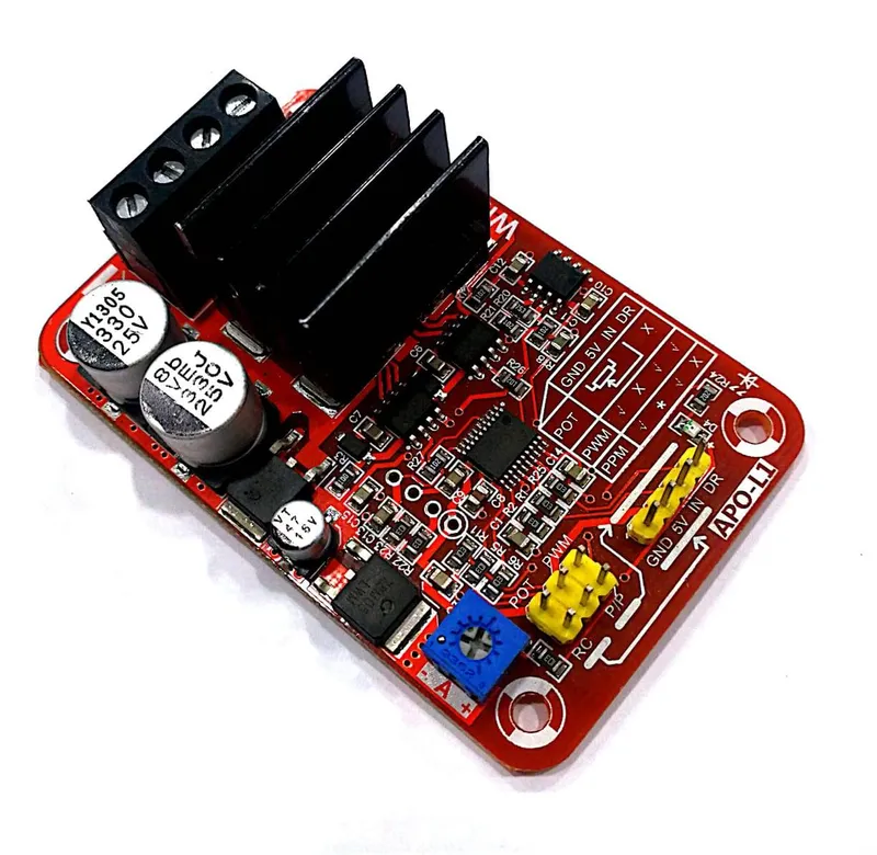 APO-L1 DC Brush Motor PWM Speed Controller, 12-24V, 0.5-10A