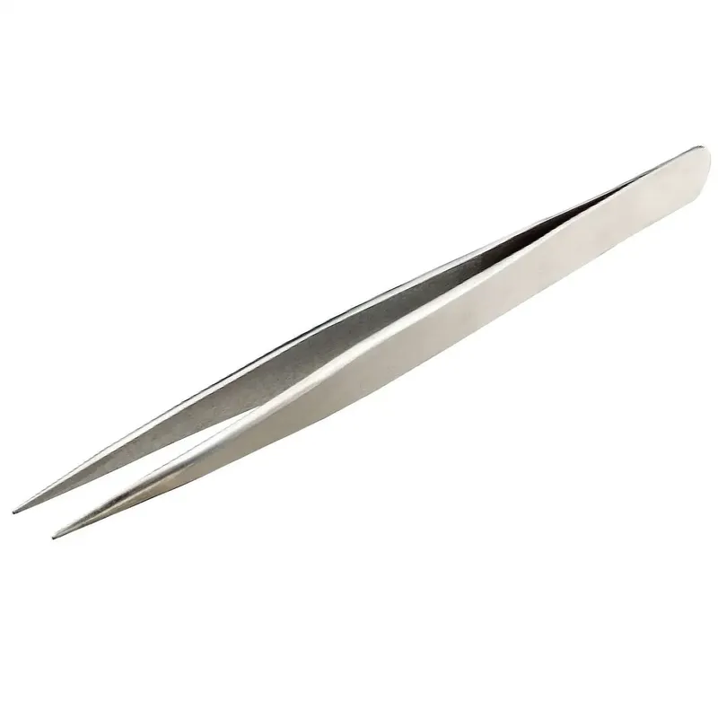 Anti-Static Straight Tweezers 160mm Stainless Steel