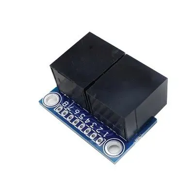 RJ45 Horizontal Side-by-Side 8-Pin Panel-Mount Board