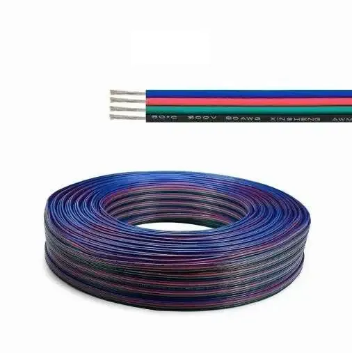كابل توصيل 4 أطراف مقاس 28 AWG لشريط LED RGB