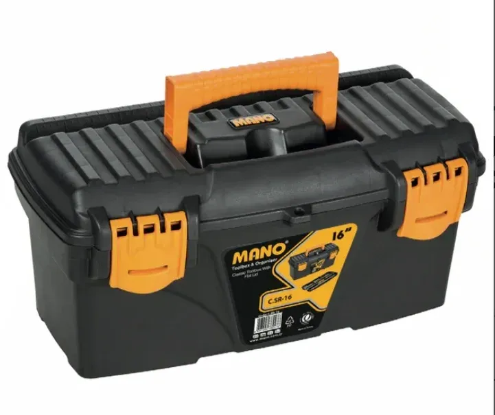 صندوق أدوات MANO C.OR-16 مقاس 16 بوصة – أصفر وأسود