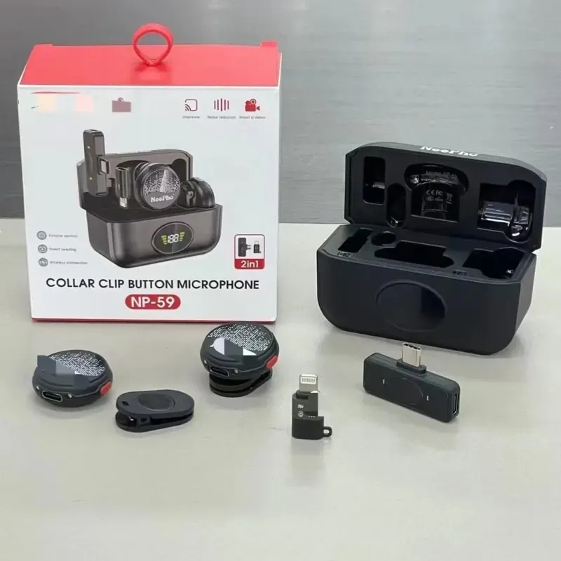 NeePho NP-59 Collar Clip Wireless Button Microphone