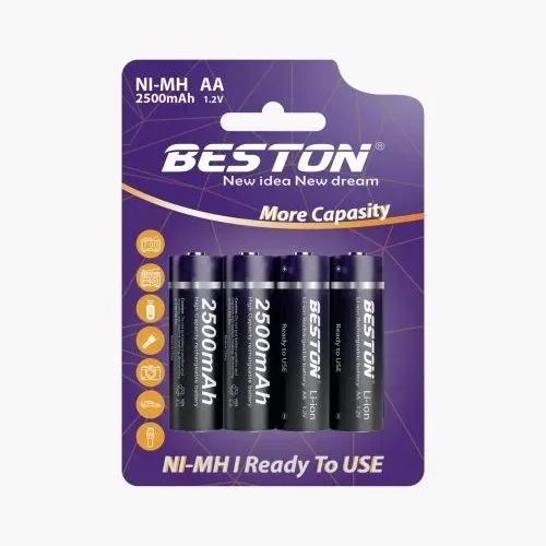 Beston AA Ni-MH Rechargeable Battery 2500mAh 1.2V (4 pcs)