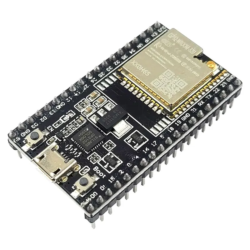 لوحة تطوير ESP32-WROOM-32U بواي فاي وبلوتوث ومنفذ Micro USB وشريحة CP2102