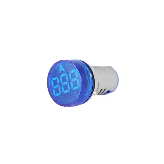 Round Digital Panel Ammeter 0-120A 3-Digit 22mm (Red)