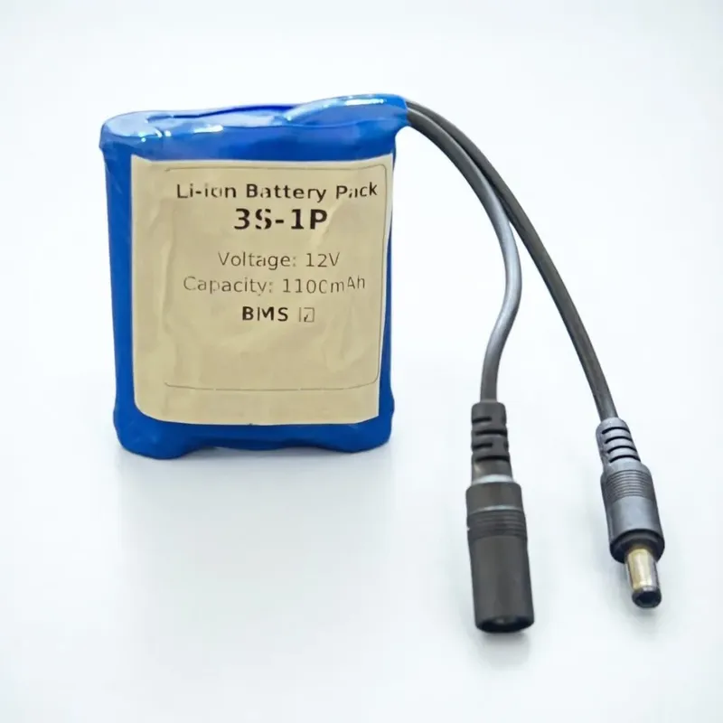 حزمة بطاريات ليثيوم أيون 12 فولت 3S1P سعة 1100mAh مع BMS