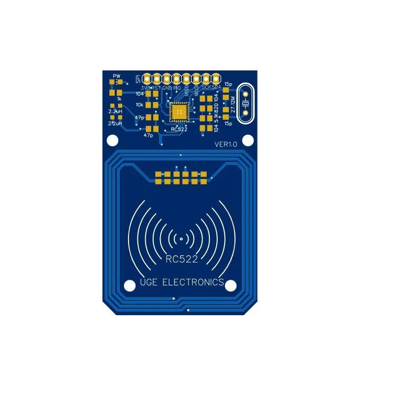 لوحة PCB لقارئ RFID من نوع RC522 (MFRC522)