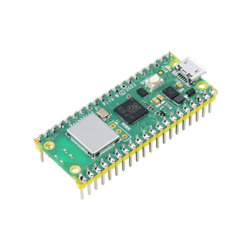 لوحة Raspberry Pi Pico W WH بمعالج RP2040 وواي فاي مع أطراف لحام