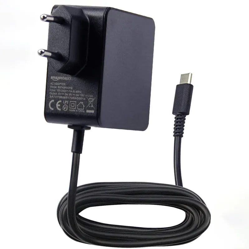 AmazonBasics USB-C Power Adapter 5V-3A 9V-3A 15V-2.6A 1.8m