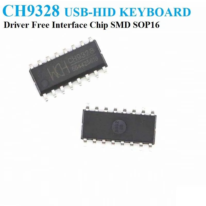 شريحة CH9328 لتحويل UART إلى لوحة مفاتيح USB HID بغلاف SOP16