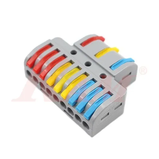 WAGO LT-933 Panel-Mount Wire Connector, 3 In 9 Out