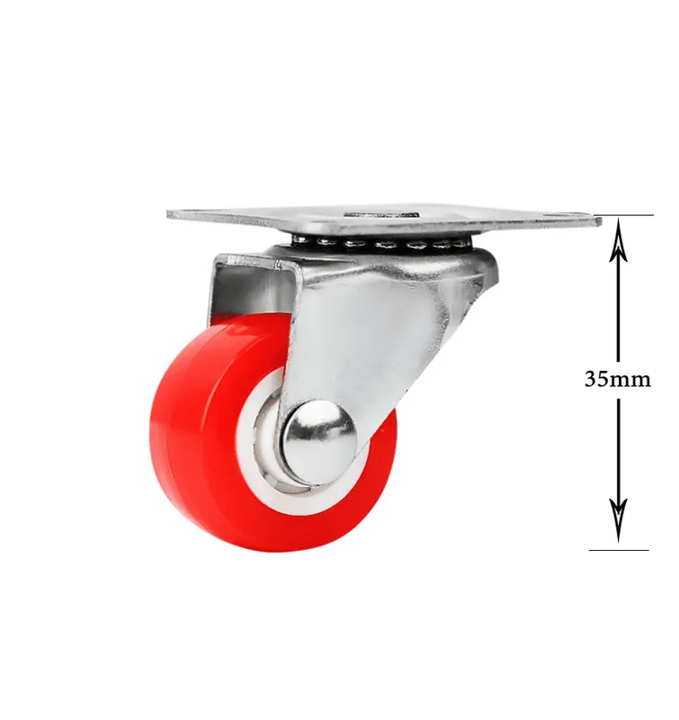 Red 30mm Nylon Caster Free Wheel for Robots