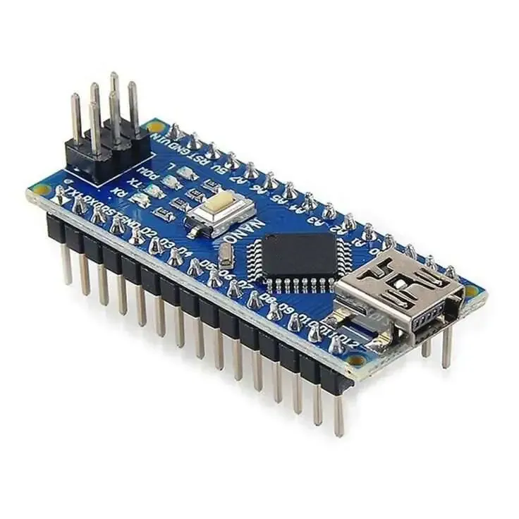 لوحة Arduino Nano بمعالج ATmega168P وشريحة CH340C بجهد 5V وتردد 16MHz