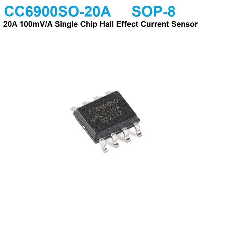 CCC6900SO-20 حساس تيار خطي بتأثير هول 20 أمبير بغلاف SOP-8