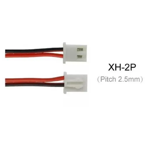 كابل توصيل XH2.54 ذو 2 سن بطول 10 سم، طرف أنثى وطرف مقصّر للحام