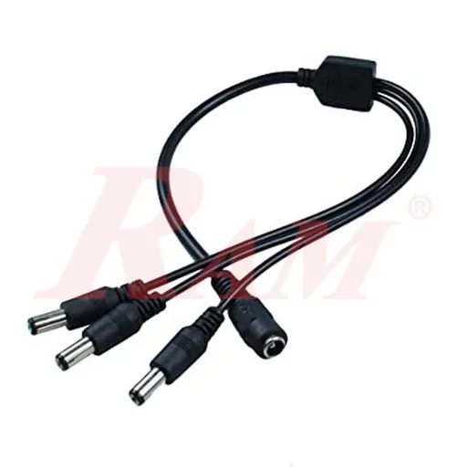 DC Female to 3 Male DC Power 2.1mm Splitter Cable