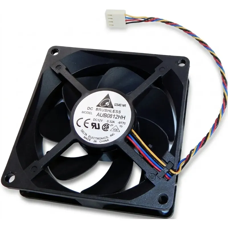 مروحة تيار مستمر Delta AUB0812HH ‏12V ‏0.32A ‏4 أطراف ‏80x80x25 مم