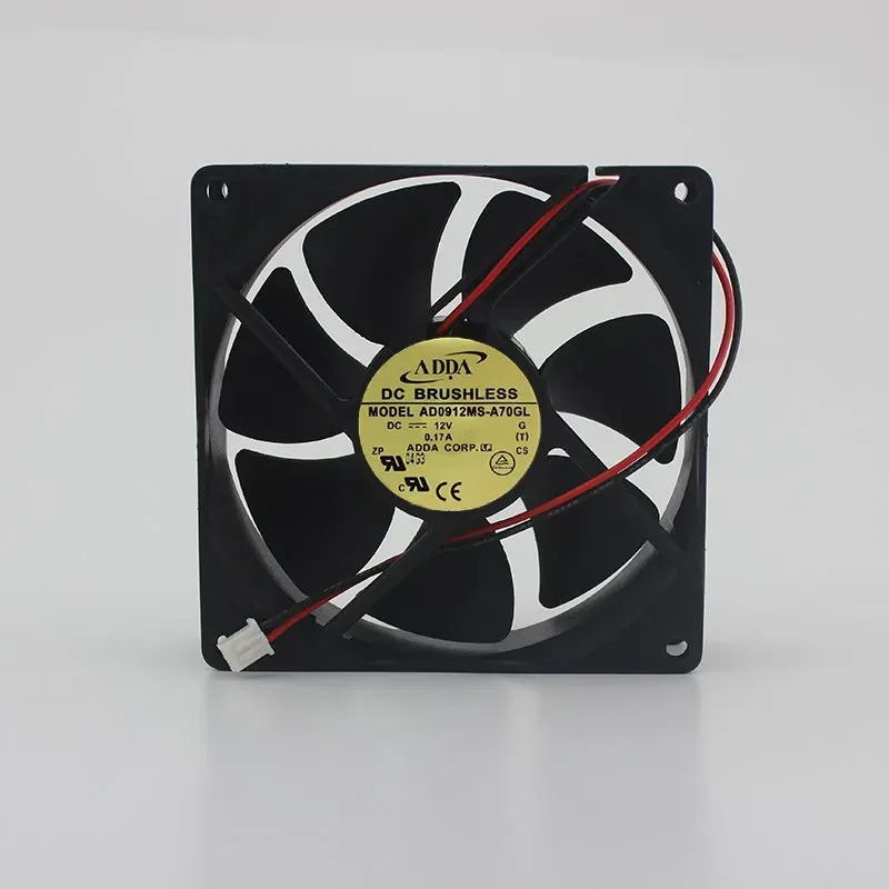 مروحة تبريد تيار مستمر 12 فولت ADDA AD0912MS-A70GL مقاس 90×90×25 مم
